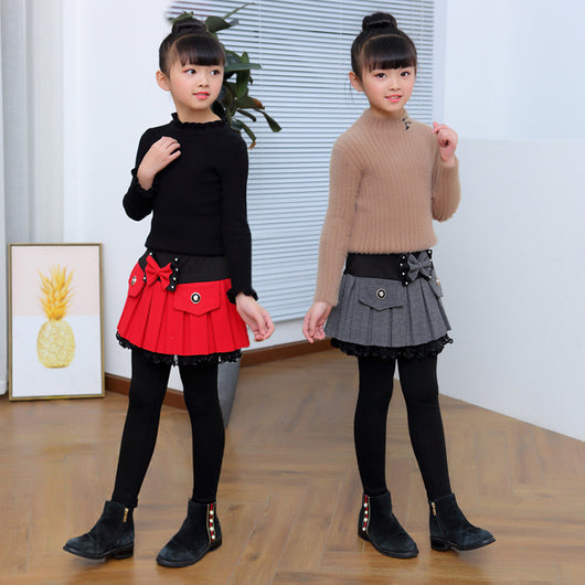 Leggings Térmicos con Forro de Felpa y Detalle de Moño Brillante