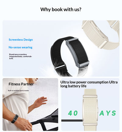 Pulsera Inteligente sin Pantalla para Monitoreo de Frecuencia Cardíaca, Oxígeno y Temperatura - Image 11
