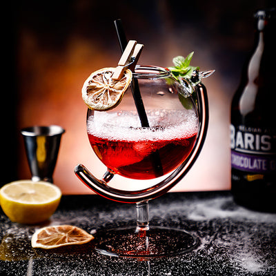 Vaso Personalizado para Cócteles Estilo Oeste - Diseño Globo Terráqueo