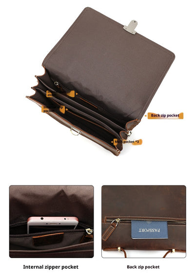 Bolsa Mensajera Vertical de Gran Capacidad con Diseño Cuadrado para Hombre - Image 9