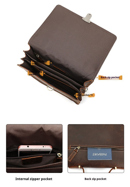 Bolsa Mensajera Vertical de Gran Capacidad con Diseño Cuadrado para Hombre - Image 9