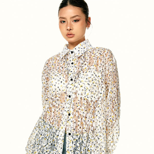 Blusa Elegante con Lentejuelas Coordinable para Mujer