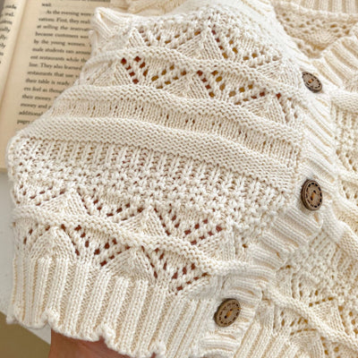 Chaleco Cardigan Tejido V-Neck para Bebés Otoño - Suéter de Punto Crochet Unisex - Image 13