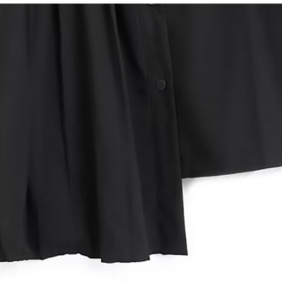 Blusa Plisada Asimétrica Estilo Británico para Mujer - Image 6