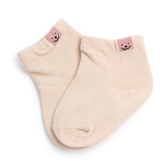 Calcetines para Bebé de Algodón Peinado con Doble Aguja - Colores Caramelo