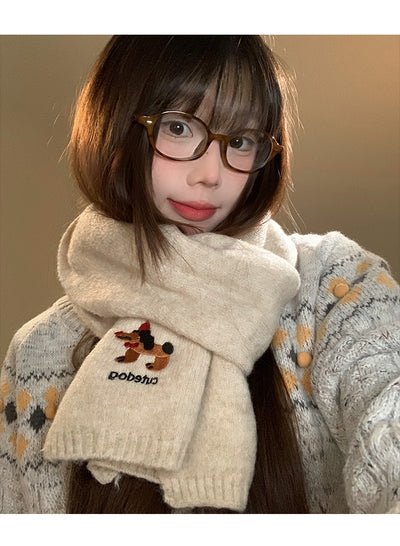 Bufanda Térmica Infantil con Bordado de Cachorro - Diseño Adorable para Otoño e Invierno - Image 13