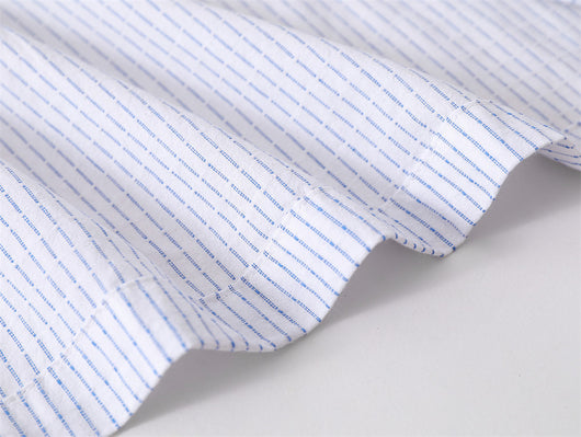 Camisa Suelta de Rayas Verticales Manga Larga para Hombre - Image 12