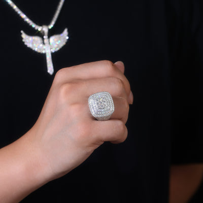 Anillo The Legendary King - Conjunto de Anillo de Bodas para Hombre con Moissanita Premium, Plata S925 y Baño de Platino - Image 7