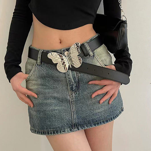 Cinturón Mariposa Metálico Grande Vintage - Accesorio Tendencia Dulce y Elegante