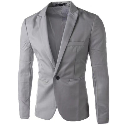 Blazer Casual Coreano Slim Fit Botón Único para Hombre - Image 8