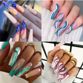 Pegatinas de Uñas Onda Ballet con Acabado Desprendible - Image 4