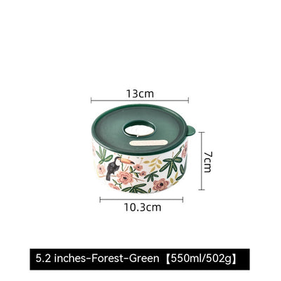Recipiente Cerámico Portátil con Tapa para Microondas - Fiambrera Hermética Refrigerador - Image 9