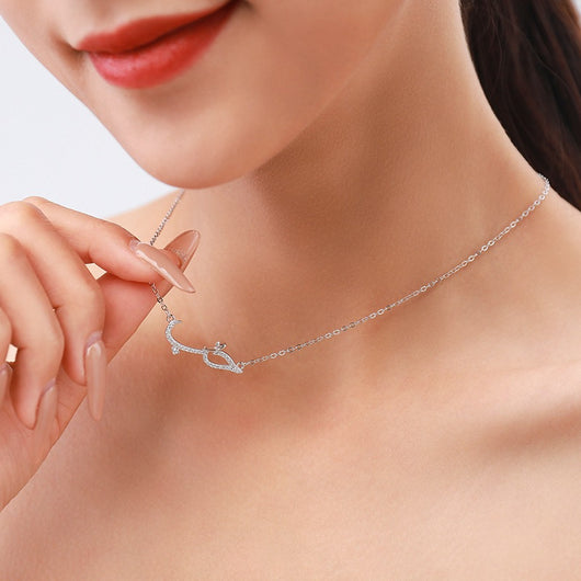 Collar Colgante de Plata Esterlina 925 con Diamantes Completos - Image 7