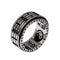 Handmade Vintage Thai Plateado Turning Scripture Big Ring Male Hong Kong Code16