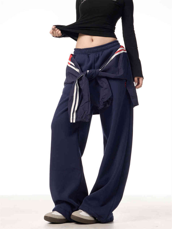Pantalones de Buzo con Diseño de Tiras y Forro Polar - Image 3