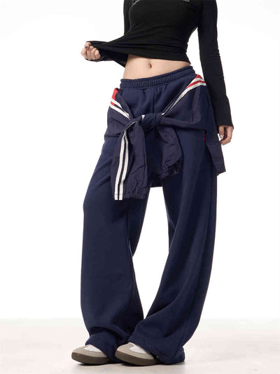 Pantalones de Buzo con Diseño de Tiras y Forro Polar - Image 3