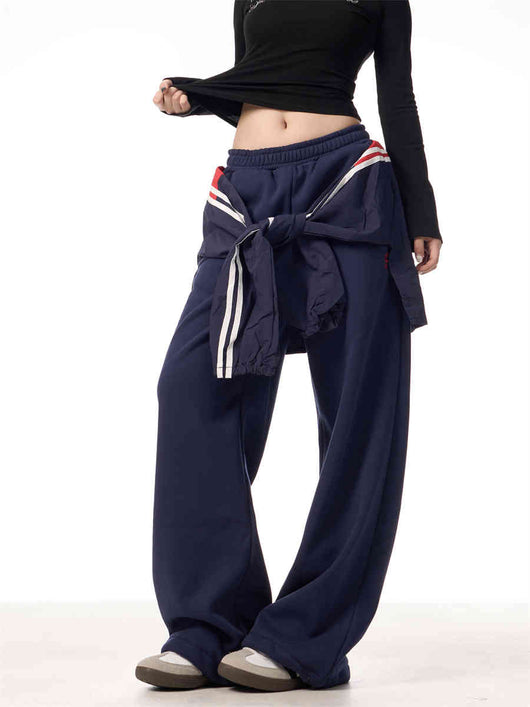 Pantalones de Buzo con Diseño de Tiras y Forro Polar - Image 3
