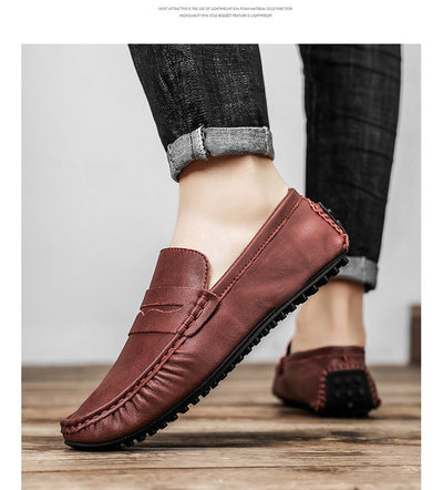 Zapatos Mocasín Beanie de Cuero Británico para Hombre - Image 18