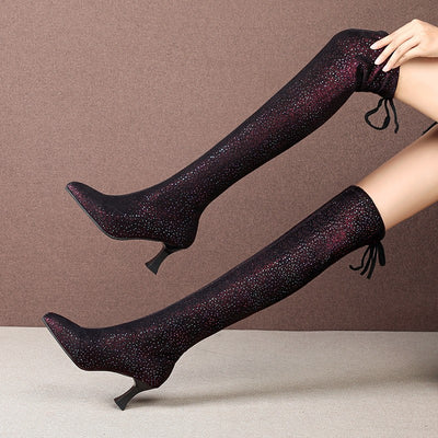Botas Altas Mujer con Tacón - Elegancia Hasta la Rodilla - Image 13