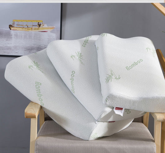 Almohada de Memoria con Fibra de Bambú y Forma Ondulada