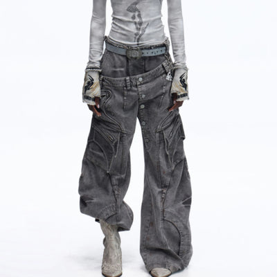 Pantalones de Trabajo Canvas Teñidos Asute con Cierre Diagonal y Cintura Reforzada - Image 8
