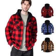 Camisa Cuadros con Capucha y Forro Polar para Hombre - Image 22