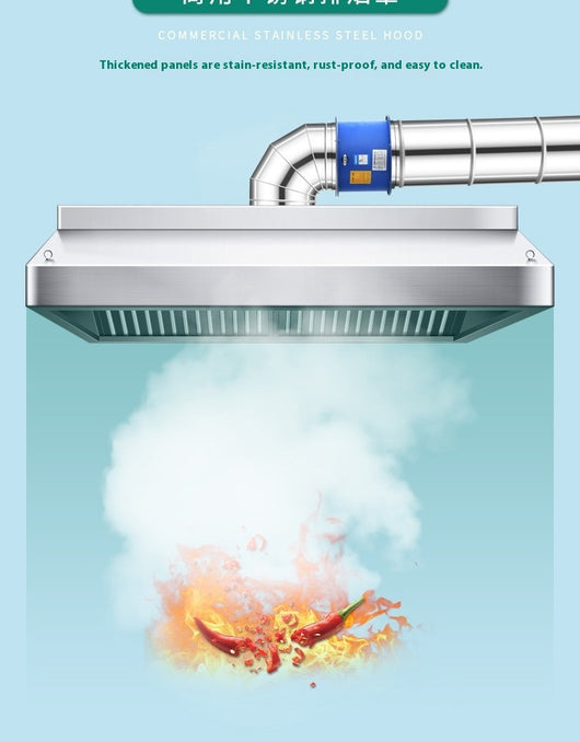 Campana Extractora de Acero Inoxidable Reforzado para Cocinas Comerciales - Image 9