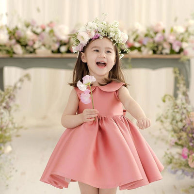 Vestido Esponjoso de Verano Estilo Occidental para Bebé - Diseño Floral Cumpleaños