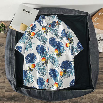 Camisa Suelta Estampada de Manga Corta para Hombre - Image 31