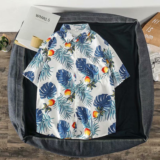 Camisa Suelta Estampada de Manga Corta para Hombre - Image 31