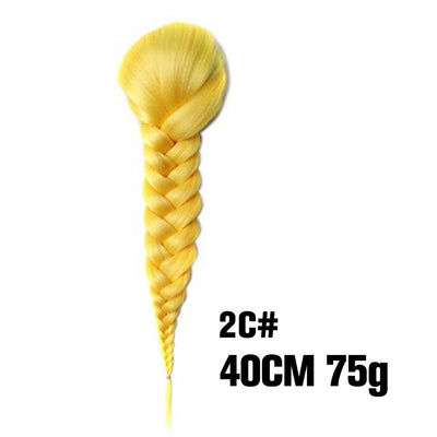 Peluca Trenza Sintética Cola de Caballo Estilo Fishtail para Mujer - Image 26