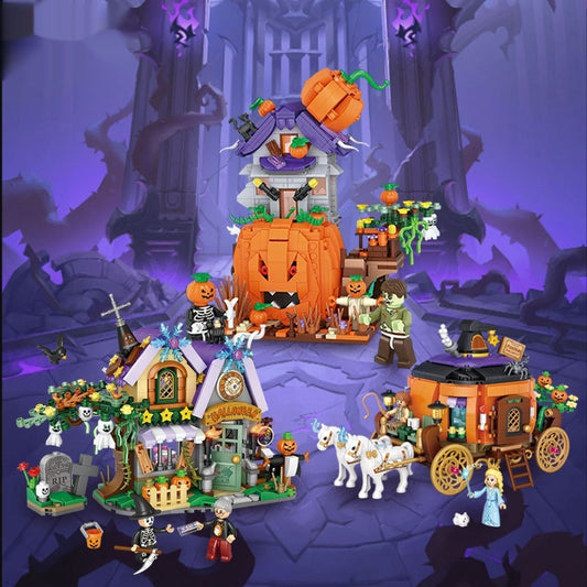 Bloques de Construcción Temática Halloween - Juguete de Micro Piezas