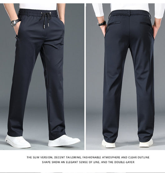 Pantalones de Cintura Elástica Holgados y Rectos para Hombre - Image 17