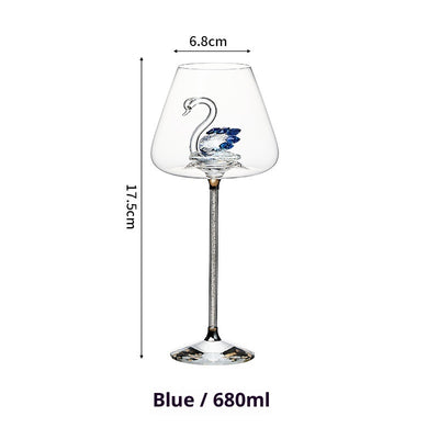 Copa de Vino Tinto Cisne Transparente Estilo Minimalista - Image 11