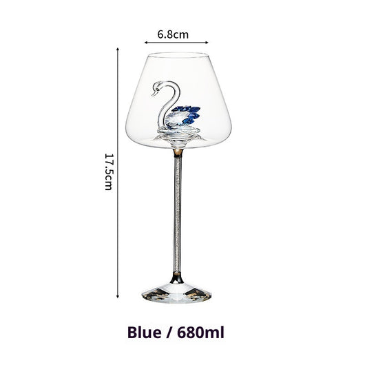 Copa de Vino Tinto Cisne Transparente Estilo Minimalista - Image 11