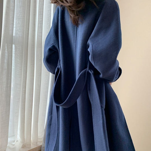 Abrigo de Lana Estilo Western Talla Grande Largo Bajo la Rodilla - Image 10