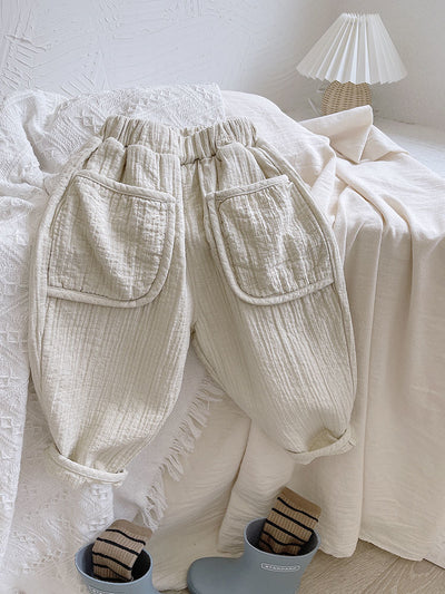 Pantalones Casuales de Algodón y Lino para Niños y Niñas - Image 6