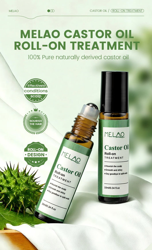 Aceite de Ricino Roll-On 10ml - Sérum Regenerador para Crecimiento Capilar y Cuero Cabelludo