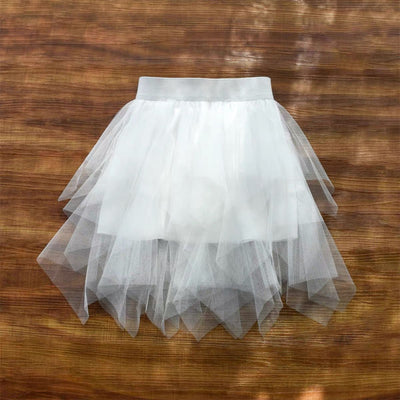 Falda Tul Arcoíris Irregular para Niña con Efecto Volumen - Image 4