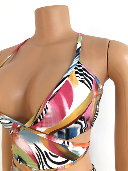 Jumpsuit Estampado Sexy para Discoteca con Amarres Cruzados - Image 15