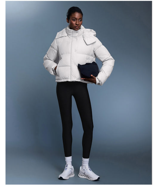 Abrigo de Plumas de Pato Blanco Desmontable con Capucha para Mujer - Invierno Cálido y Elegante - Image 16