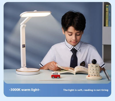 Lámpara de Escritorio Inteligente con Reloj, Carga Inalámbrica y Protección Visual - Image 12