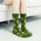 Calcetines Jacquard de Moda Unisex con Diseño Animal