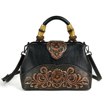 Bolso Crossbody de Cuero con Grabado Retro y Cierre Magnético - Image 26
