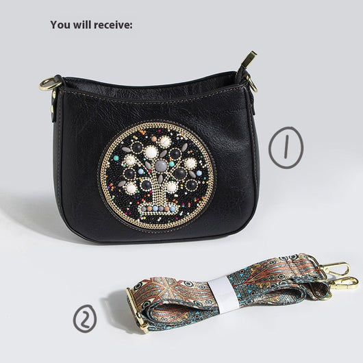 Bolsa Tote Étnica de Turquesa con Cuentas - Diseño Cruzado y Hombro - Image 14