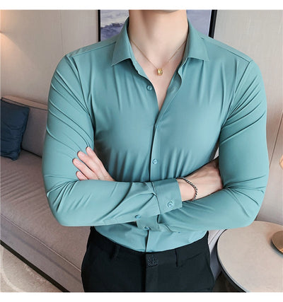 Camisa Casual de Punto Sin Planchado con Caída Perfecta - Image 13