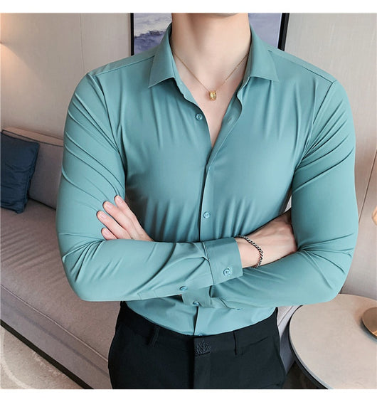 Camisa Casual de Punto Sin Planchado con Caída Perfecta - Image 13