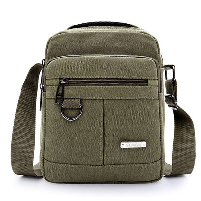 Bolsa Mensajero de Lona Multisección con Bandolera Única para Hombre - Image 8