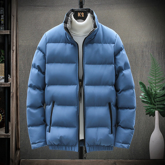 Chaqueta Acolchada de Algodón para Hombre con Cuello de Piel - Estilo Casual Deportivo - Image 5
