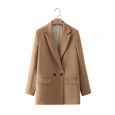 Blazer Oversize Doble Botonadura Color Sólido - Image 11